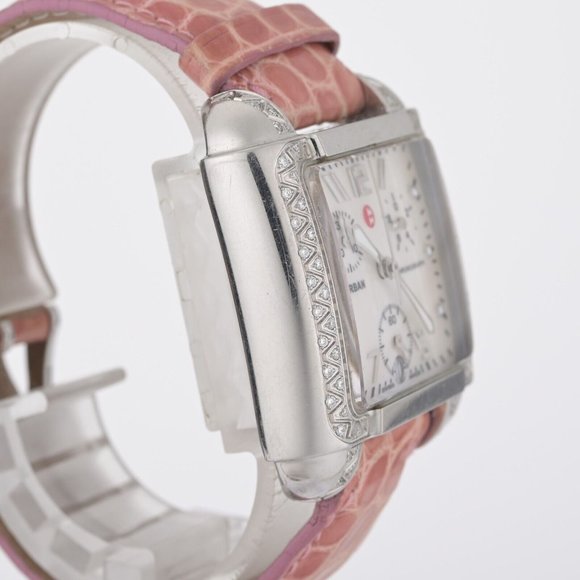 Michele Urban Diamond Bezel 33mm Women\'s Watch W/ Case & Strap